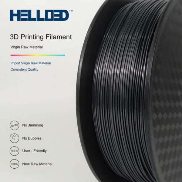 HELLO3D 3D Printer Filament - PLA - 1.75mm - Graphite - 1Kg