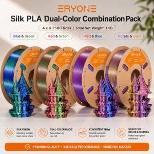 Eryone Combination Pack 4 x 250g Silk PLA Rolls (1KG Total) Pack 1