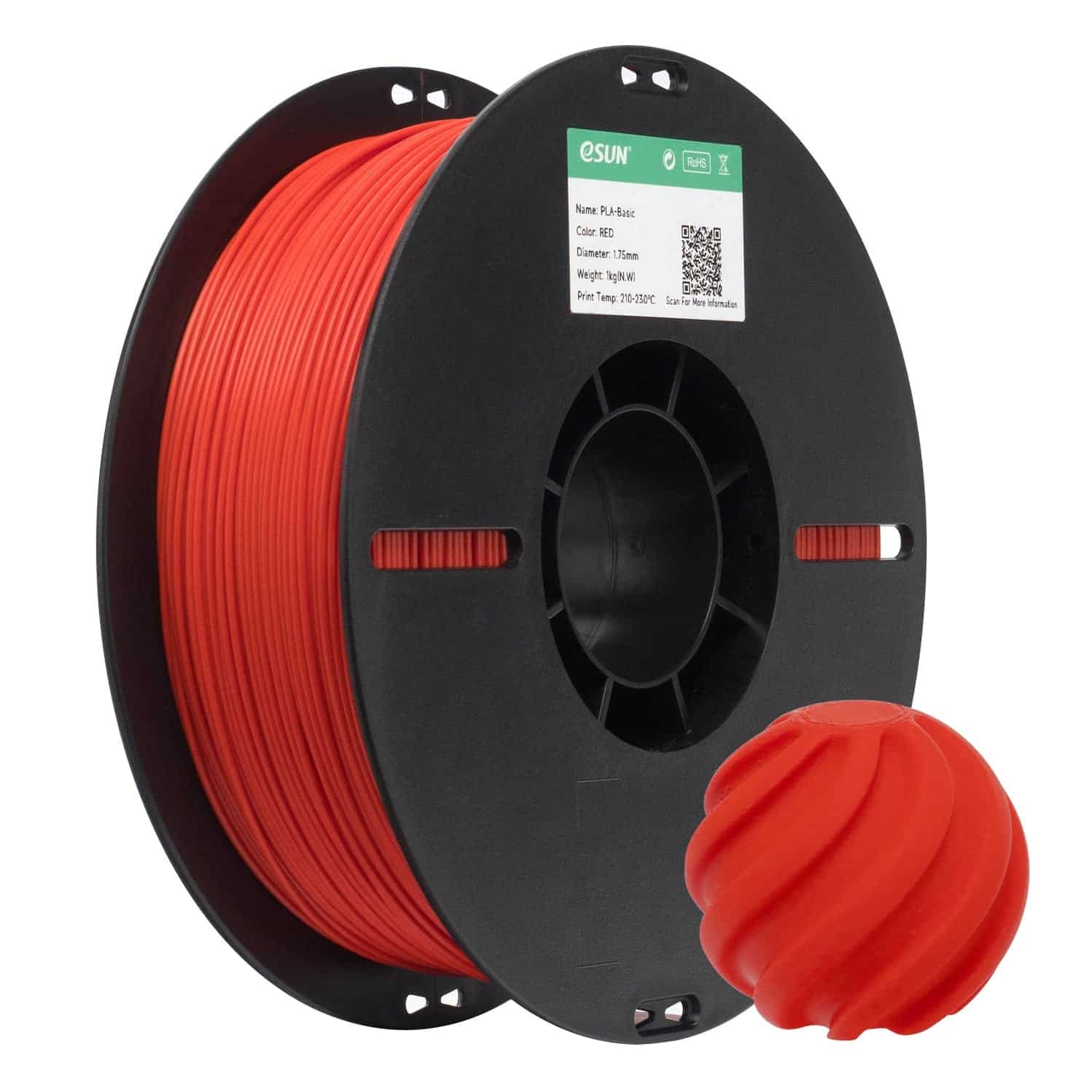 eSUN PLA Basic Fire Engine Red 1kg filament